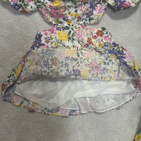 ASTR Floral Puff Sleeve Backless Cutout Mini Dress size large - Picture 3 of 9